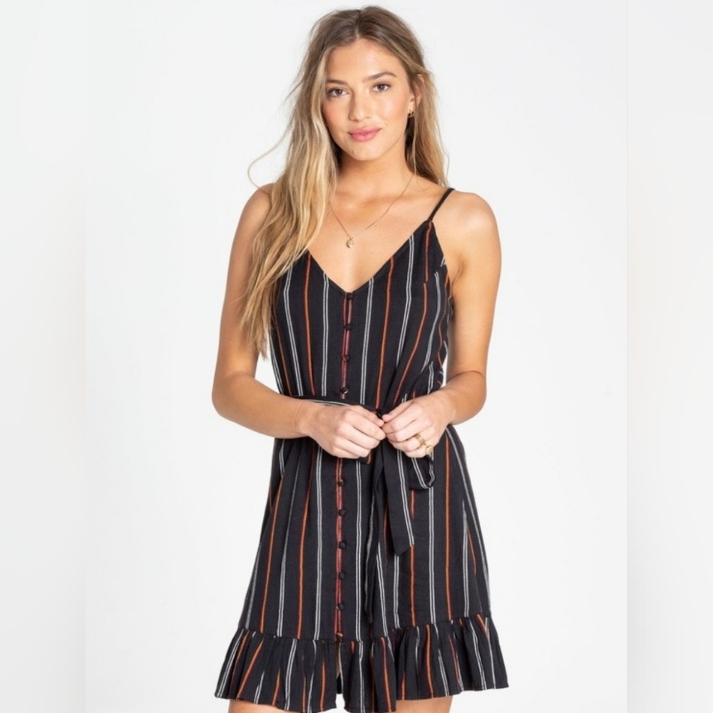 Billabong Air Dancer Dress Stripes on Black